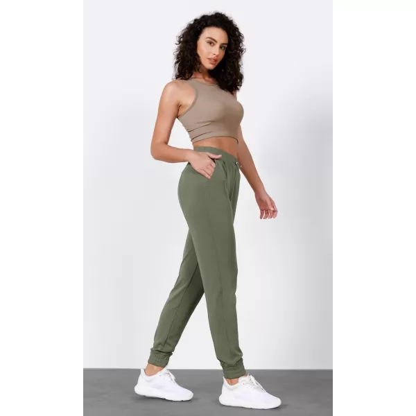 imageODODOS Womens Modal Soft Jogger Pants with Pockets Adjustable Shockcord High Waist Sweatpants Casual Lounge PantsDark Sage