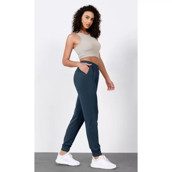 imageODODOS Womens Modal Soft Jogger Pants with Pockets Adjustable Shockcord High Waist Sweatpants Casual Lounge PantsNavy