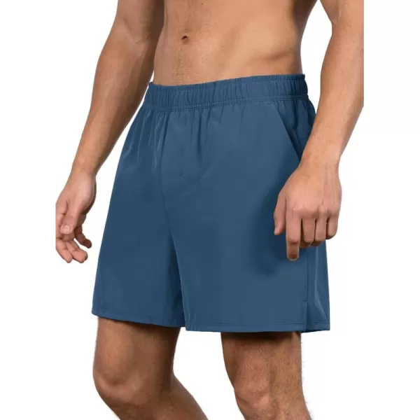 imageODODOS Mens Athletic Shorts with Pockets 5quot  7quot Inseam Quick Dry Lightweight Workout Gym Running ShortsBlue