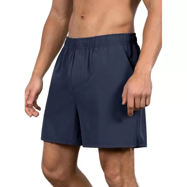 imageODODOS Mens Athletic Shorts with Pockets 5quot  7quot Inseam Quick Dry Lightweight Workout Gym Running ShortsBlue Navy