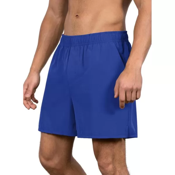 imageODODOS Mens Athletic Shorts with Pockets 5quot  7quot Inseam Quick Dry Lightweight Workout Gym Running ShortsRoyal Blue