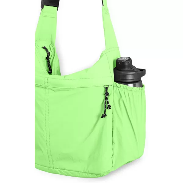 imageODODOS 20L Crossbody Tote Bag Large Capacity Lightweight Hobo Shoulder Sling Bags for Gym Shopping Beach TravelLime Light