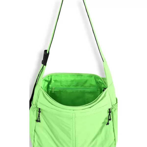 imageODODOS 20L Crossbody Tote Bag Large Capacity Lightweight Hobo Shoulder Sling Bags for Gym Shopping Beach TravelLime Light