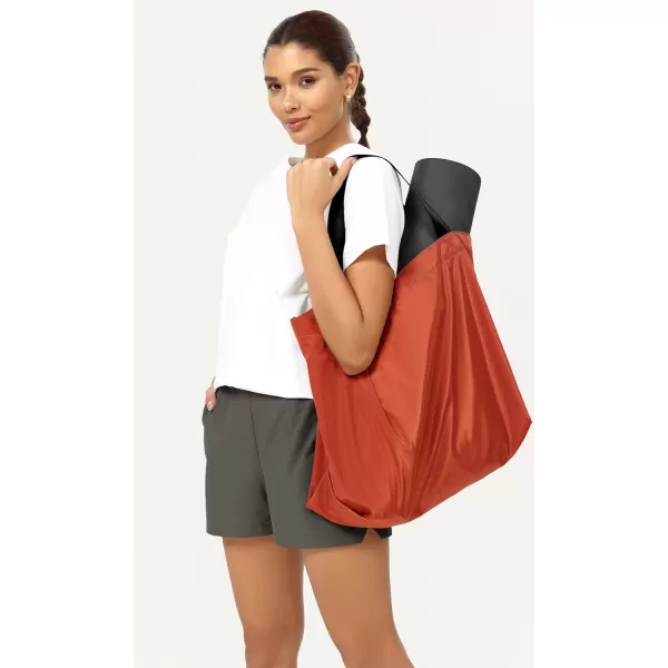 imageODODOS 36L Oversized Tote Bag Large Capacity Lightweight Shoulder Bags for Gym Workout Shopping Beach TravelCoral Red