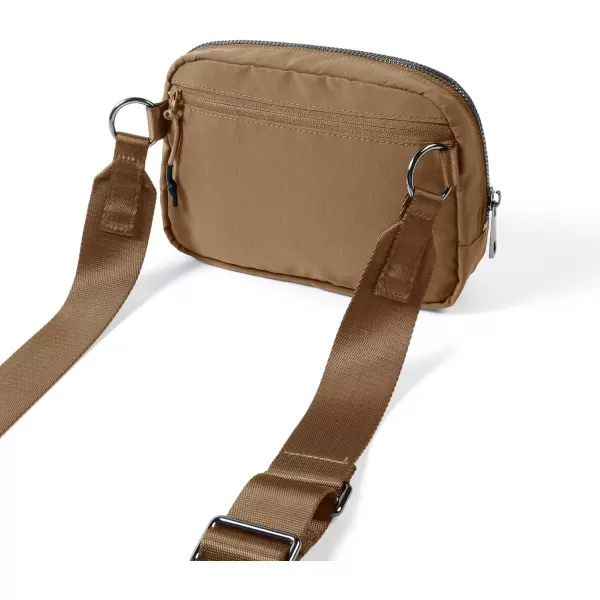 imageODODOS Crossbody Bag with Adjustable Strap Small Shoulder Pouch for Workout Running Traveling HikingBrown