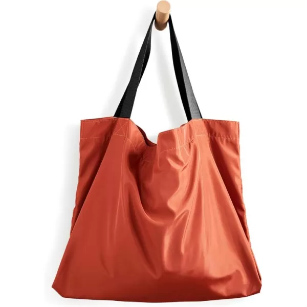 imageODODOS 36L Oversized Tote Bag Large Capacity Lightweight Shoulder Bags for Gym Workout Shopping Beach TravelCoral Red