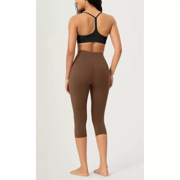 imageODODOS ODCLOUD 2Pack Buttery Soft Lounge Yoga Capris for Women 14quot  19quot  21quot High Waist Capri LeggingsBlackbrunette