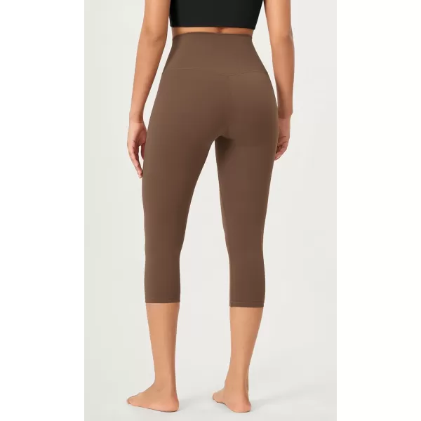 imageODODOS ODCLOUD 2Pack Buttery Soft Lounge Yoga Capris for Women 14quot  19quot  21quot High Waist Capri LeggingsBlackbrunette