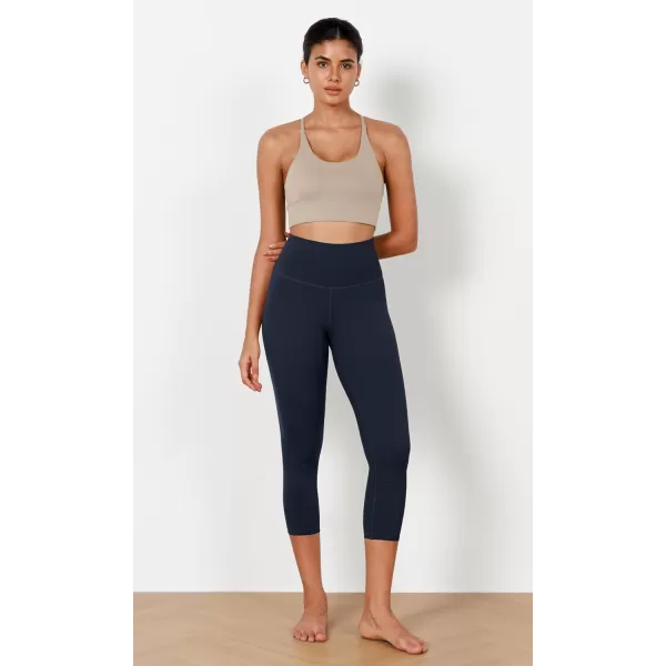 imageODODOS ODCLOUD 2Pack Buttery Soft Lounge Yoga Capris for Women 14quot  19quot  21quot High Waist Capri LeggingsBlackdeep Navy