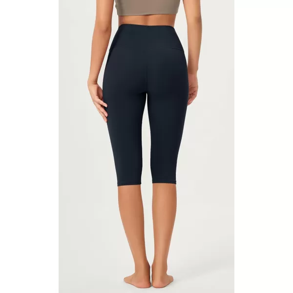 imageODODOS ODCLOUD 2Pack Buttery Soft Lounge Yoga Capris for Women 14quot  19quot  21quot High Waist Capri LeggingsBlackdeep Navy