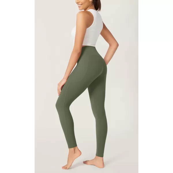 imageODODOS ODCLOUD Buttery Soft Lounge Yoga Leggings with Pockets for Women 23quot  25quot 28quot High Waist Yoga PantsDark Olive