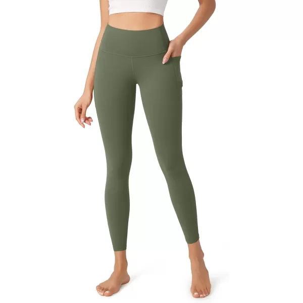 imageODODOS ODCLOUD Buttery Soft Lounge Yoga Leggings with Pockets for Women 23quot  25quot 28quot High Waist Yoga PantsDark Olive