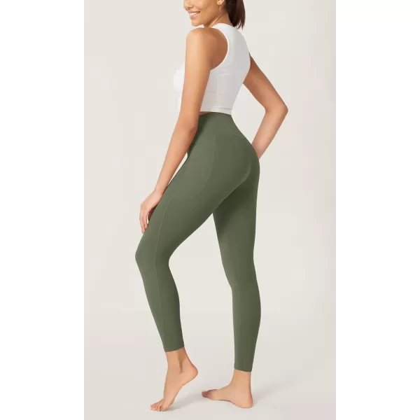 imageODODOS ODCLOUD Buttery Soft Lounge Yoga Leggings with Pockets for Women 23quot  25quot 28quot High Waist Yoga PantsDark Olive