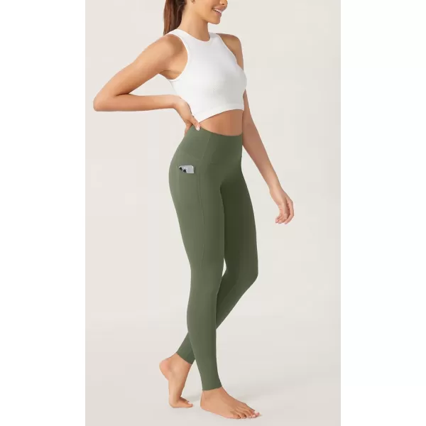 imageODODOS ODCLOUD Buttery Soft Lounge Yoga Leggings with Pockets for Women 23quot  25quot 28quot High Waist Yoga PantsDark Olive