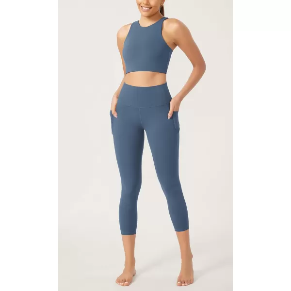 imageODODOS ODCLOUD Buttery Soft Lounge Yoga Leggings with Pockets for Women 23quot  25quot 28quot High Waist Yoga PantsInk Blue