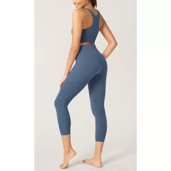 imageODODOS ODCLOUD Buttery Soft Lounge Yoga Leggings with Pockets for Women 23quot  25quot 28quot High Waist Yoga PantsInk Blue