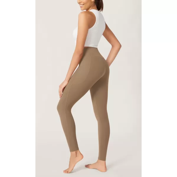 imageODODOS ODCLOUD Buttery Soft Lounge Yoga Leggings with Pockets for Women 23quot  25quot 28quot High Waist Yoga PantsLight Brown