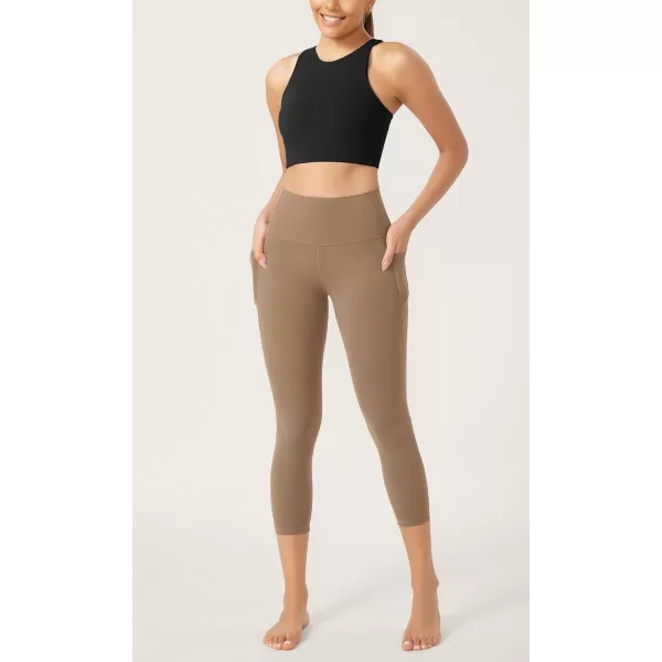 imageODODOS ODCLOUD Buttery Soft Lounge Yoga Leggings with Pockets for Women 23quot  25quot 28quot High Waist Yoga PantsLight Brown