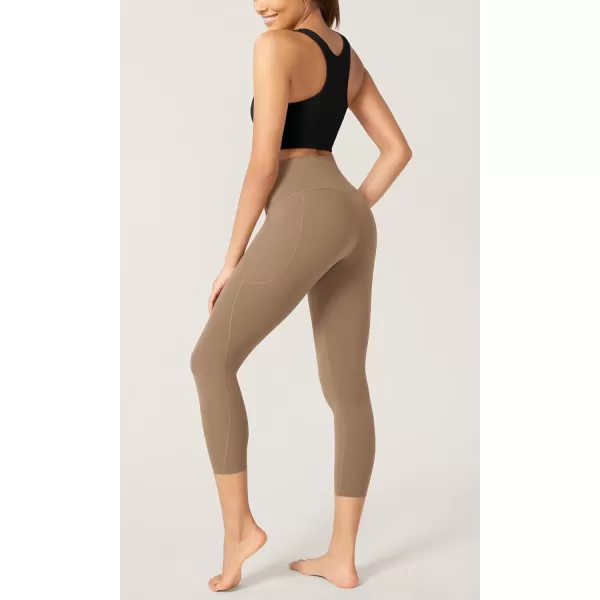 imageODODOS ODCLOUD Buttery Soft Lounge Yoga Leggings with Pockets for Women 23quot  25quot 28quot High Waist Yoga PantsLight Brown
