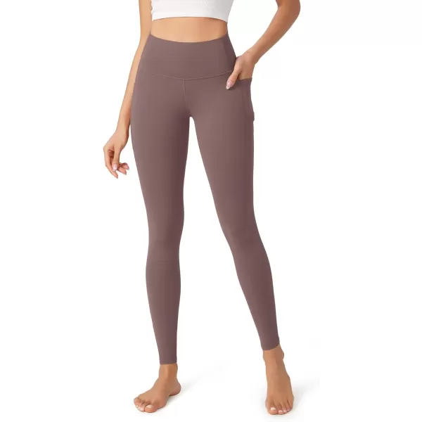 imageODODOS ODCLOUD Buttery Soft Lounge Yoga Leggings with Pockets for Women 23quot  25quot 28quot High Waist Yoga PantsPurple Taupe