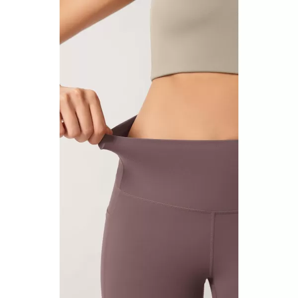 imageODODOS ODCLOUD Buttery Soft Lounge Yoga Leggings with Pockets for Women 23quot  25quot 28quot High Waist Yoga PantsPurple Taupe