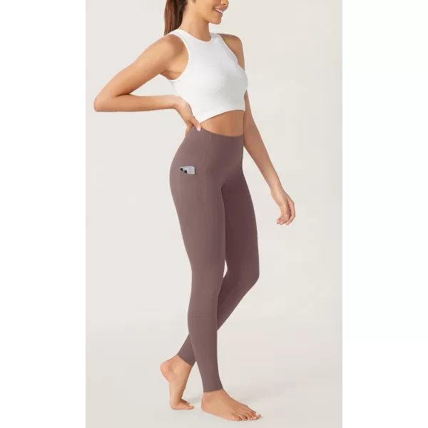 imageODODOS ODCLOUD Buttery Soft Lounge Yoga Leggings with Pockets for Women 23quot  25quot 28quot High Waist Yoga PantsPurple Taupe