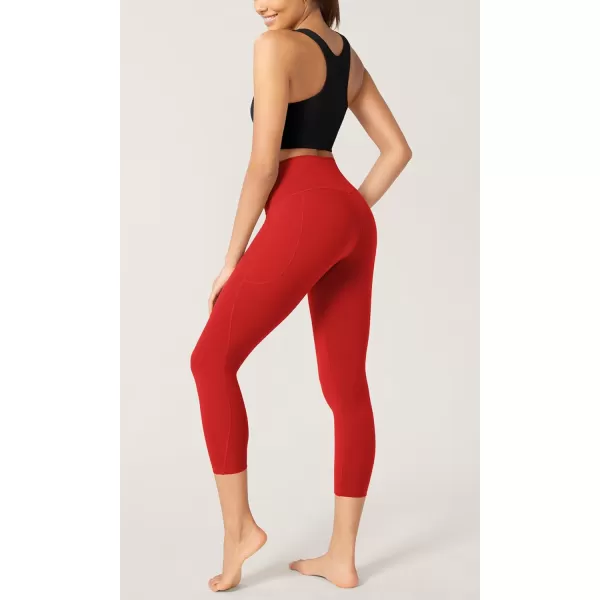 imageODODOS ODCLOUD Buttery Soft Lounge Yoga Leggings with Pockets for Women 23quot  25quot 28quot High Waist Yoga PantsRed