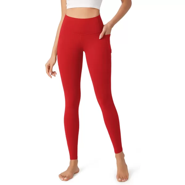 imageODODOS ODCLOUD Buttery Soft Lounge Yoga Leggings with Pockets for Women 23quot  25quot 28quot High Waist Yoga PantsRed