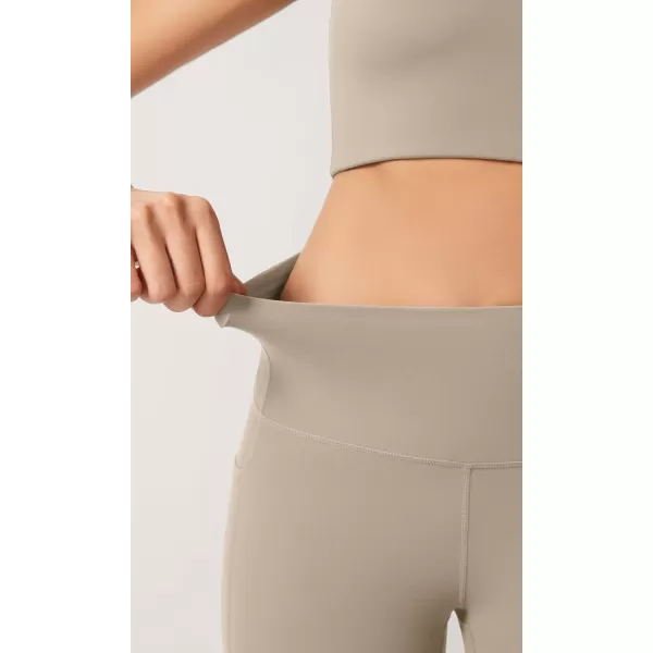 imageODODOS ODCLOUD Buttery Soft Lounge Yoga Leggings with Pockets for Women 23quot  25quot 28quot High Waist Yoga PantsShaker Beige