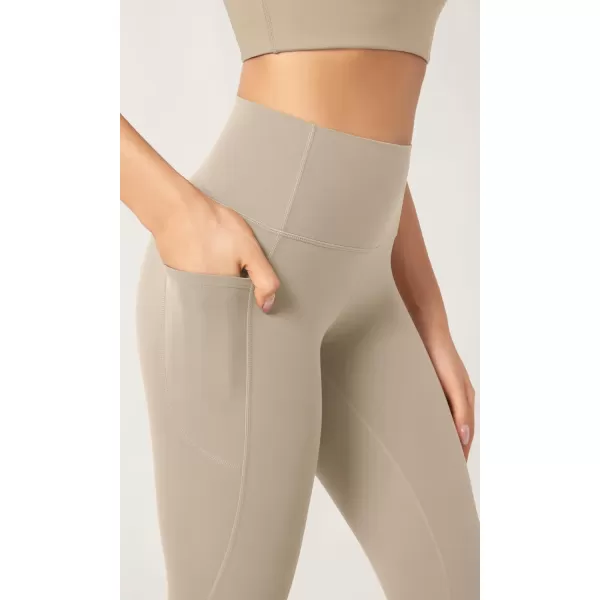 imageODODOS ODCLOUD Buttery Soft Lounge Yoga Leggings with Pockets for Women 23quot  25quot 28quot High Waist Yoga PantsShaker Beige