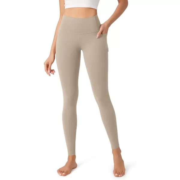 imageODODOS ODCLOUD Buttery Soft Lounge Yoga Leggings with Pockets for Women 23quot  25quot 28quot High Waist Yoga PantsShaker Beige