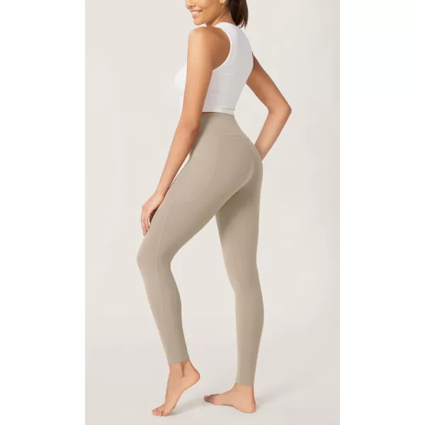 imageODODOS ODCLOUD Buttery Soft Lounge Yoga Leggings with Pockets for Women 23quot  25quot 28quot High Waist Yoga PantsShaker Beige