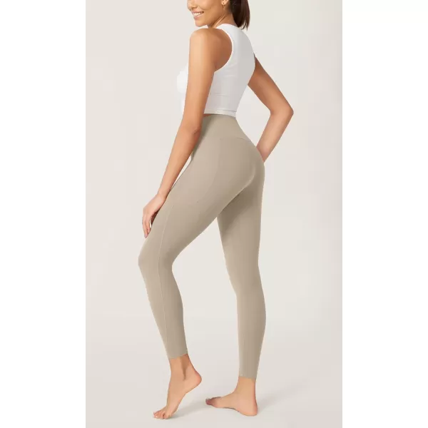 imageODODOS ODCLOUD Buttery Soft Lounge Yoga Leggings with Pockets for Women 23quot  25quot 28quot High Waist Yoga PantsShaker Beige