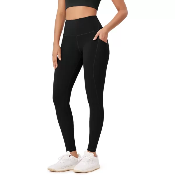 imageODODOS ODLEX 78 High Waist Workout Leggings with Pockets for Women 25quot28quot Tummy Control Athletic Yoga PantsBlack