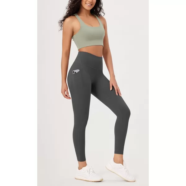 imageODODOS ODLEX 78 High Waist Workout Leggings with Pockets for Women 25quot28quot Tummy Control Athletic Yoga PantsCharcoal
