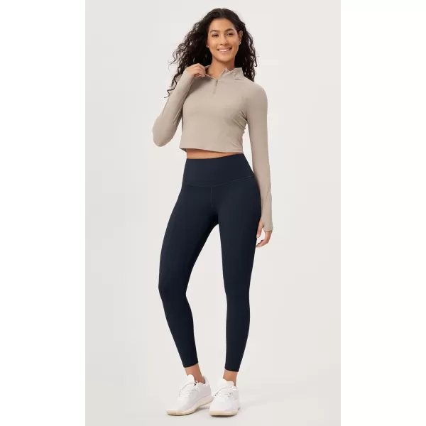 imageODODOS ODLEX 78 High Waist Workout Leggings with Pockets for Women 25quot28quot Tummy Control Athletic Yoga PantsDeep Navy