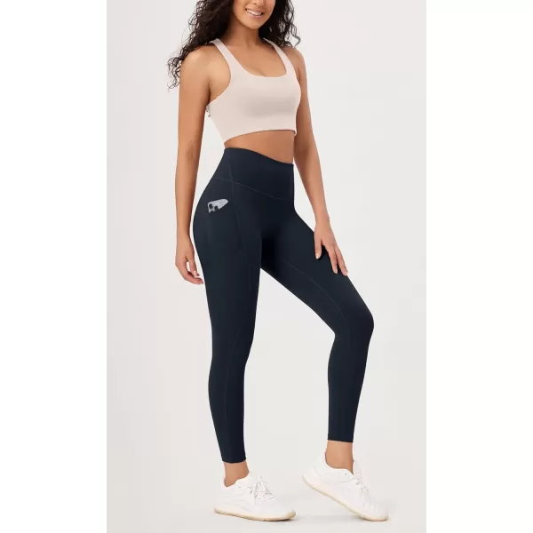 imageODODOS ODLEX 78 High Waist Workout Leggings with Pockets for Women 25quot28quot Tummy Control Athletic Yoga PantsDeep Navy