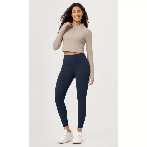 imageODODOS ODLEX 78 High Waist Workout Leggings with Pockets for Women 25quot28quot Tummy Control Athletic Yoga PantsNavy