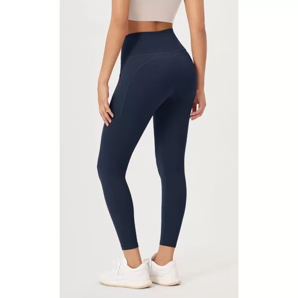 imageODODOS ODLEX 78 High Waist Workout Leggings with Pockets for Women 25quot28quot Tummy Control Athletic Yoga PantsNavy