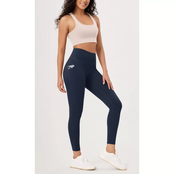 imageODODOS ODLEX 78 High Waist Workout Leggings with Pockets for Women 25quot28quot Tummy Control Athletic Yoga PantsNavy