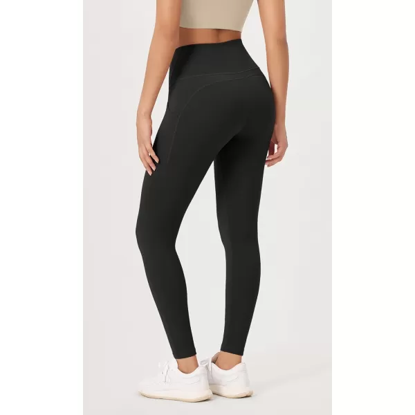 imageODODOS ODLEX 78 High Waist Workout Leggings with Pockets for Women 25quot28quot Tummy Control Athletic Yoga PantsOnyx Black Grey