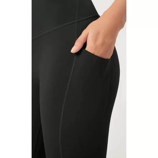 imageODODOS ODLEX 78 High Waist Workout Leggings with Pockets for Women 25quot28quot Tummy Control Athletic Yoga PantsOnyx Black Grey