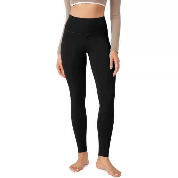 imageODODOS ODLEX High Waist 78 Length Workout Leggings for Women 25quot28quot Tummy Control Athletic Running LeggingsBlack