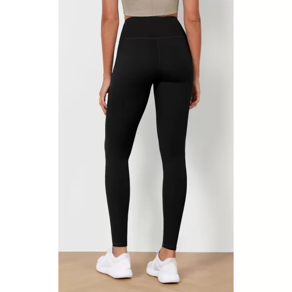 imageODODOS ODLEX High Waist 78 Length Workout Leggings for Women 25quot28quot Tummy Control Athletic Running LeggingsBlack