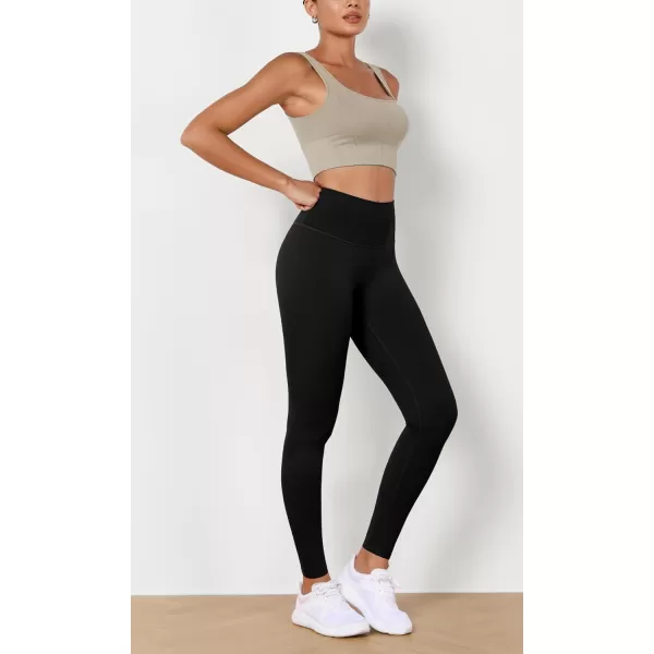 imageODODOS ODLEX High Waist 78 Length Workout Leggings for Women 25quot28quot Tummy Control Athletic Running LeggingsBlack