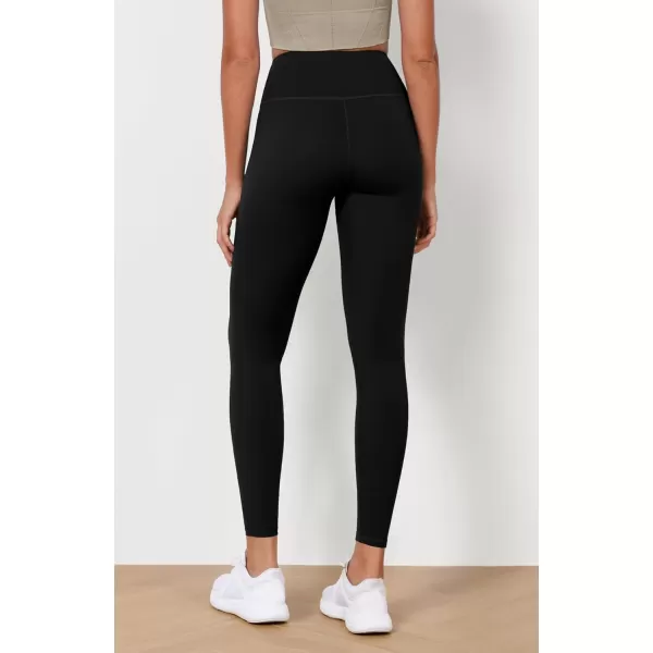 imageODODOS ODLEX High Waist 78 Length Workout Leggings for Women 25quot28quot Tummy Control Athletic Running LeggingsBlack