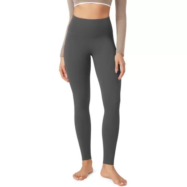 imageODODOS ODLEX High Waist 78 Length Workout Leggings for Women 25quot28quot Tummy Control Athletic Running LeggingsCharcoal