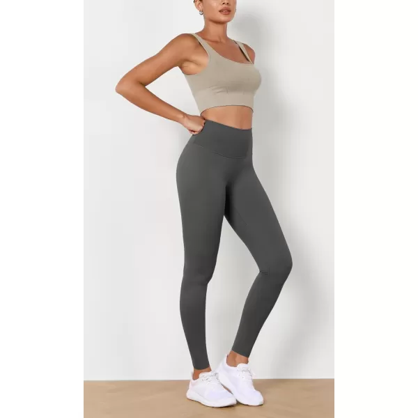 imageODODOS ODLEX High Waist 78 Length Workout Leggings for Women 25quot28quot Tummy Control Athletic Running LeggingsCharcoal