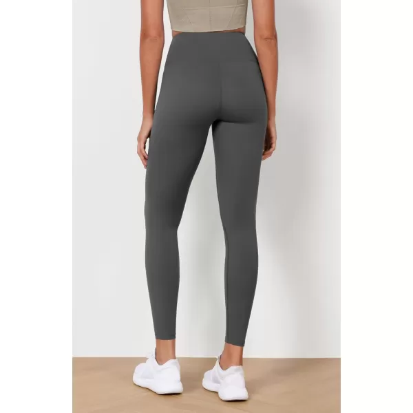imageODODOS ODLEX High Waist 78 Length Workout Leggings for Women 25quot28quot Tummy Control Athletic Running LeggingsCharcoal