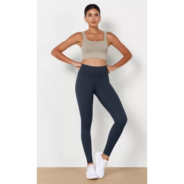 imageODODOS ODLEX High Waist 78 Length Workout Leggings for Women 25quot28quot Tummy Control Athletic Running LeggingsNavy